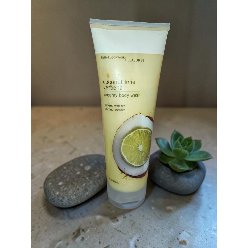 Bath & Body Works COCONUT LIME VERBENA Creamy Body Wash Shower Gel 8oz Pleasures